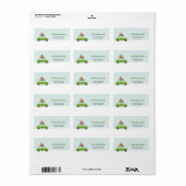 Cute Green Car with Christmas Gifts in Aqua Blue ラベル (フルシート)