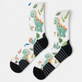 Cute Green Dinosaur ソックス (左)