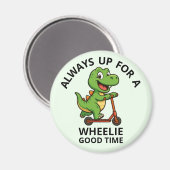 Cute Green Dinosaur マグネット (正面/裏面)