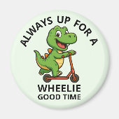 Cute Green Dinosaur マグネット (正面)