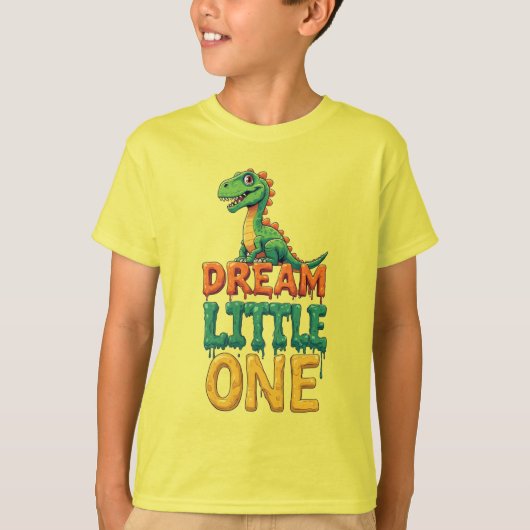 Cute Green Dinosaur Tシャツ (正面)
