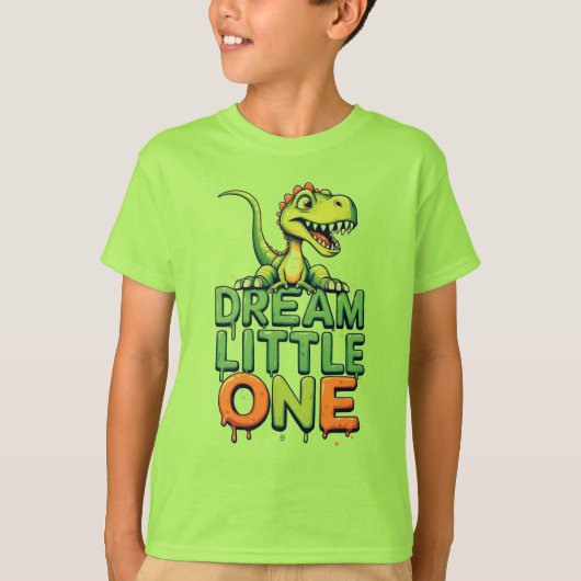 Cute Green Dinosaur Tシャツ (正面)
