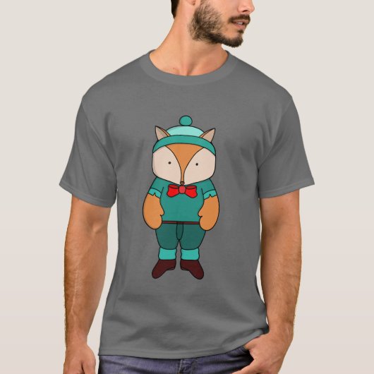 Cute green fox tシャツ (正面)