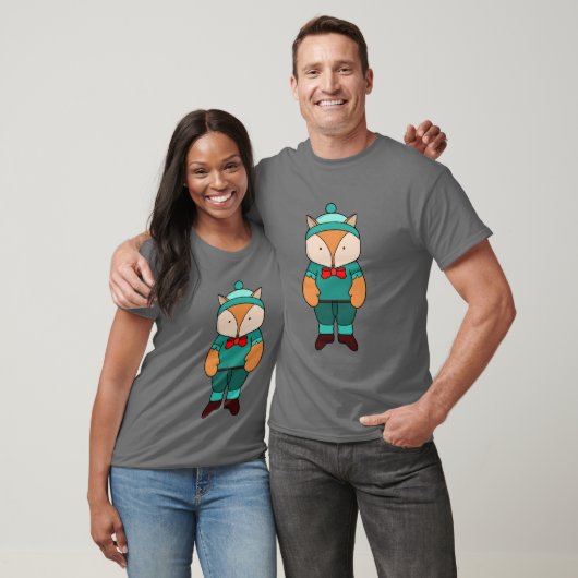 Cute green fox tシャツ (ユニセックス)