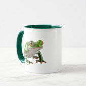 Cute Green Frog Illustration マグカップ (正面左)