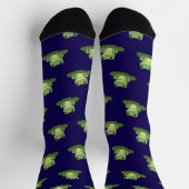 Cute Green Frog Pattern Socks ソックス (上部)