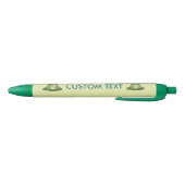 Cute Green Frog Personalized Pen 黒ボールペン (ボトム)