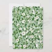 Cute Green Gingham Plaid 3 Photo Christmas シーズンカード (裏面)