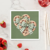 CUTE GREEN HOLIDAY CHRISTMAS PLAID THEME スタンダードランチョンナプキン (インサイチュ)