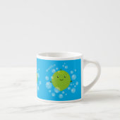 Cute green lime bubbles cartoon illustration エスプレッソカップ (右)