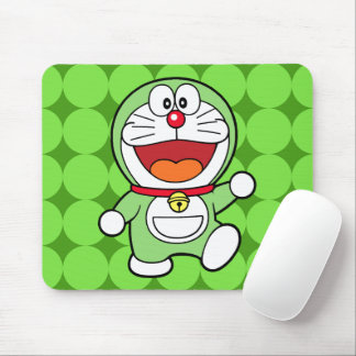 Cute Green Mini Doraemon Anime マウスパッド