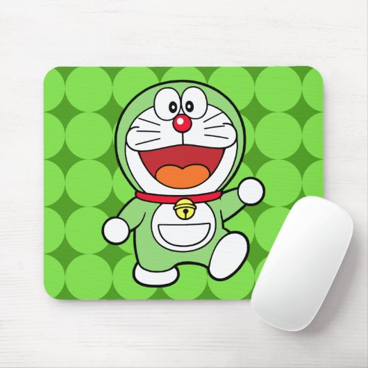 Cute Green Mini Doraemon Anime マウスパッド (マウス)