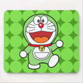 Cute Green Mini Doraemon Anime マウスパッド (正面)