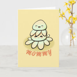 cute green octopus mother Card カード