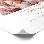 Cute Green Pink Princess Crown Photo Baby Newborn ポスター (角)