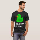 Cute Green Rubber Duck Lover Lucky Go Ducky Funny  Tシャツ (正面フル)
