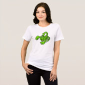 Cute Green Scorpion | Fun Cartoon Animal トライブレンドＴシャツ (正面全面)