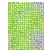 Cute Green Skull & Bones Halloween Pattern テーブルクロス (正面)