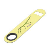 Cute green stick insects with happy faces cartoon スピード栓抜き (正面アングル)