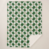 Cute Green Turtle Seamless Pattern | Botanical Tur シェルパブランケット (正面)