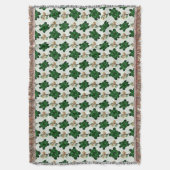 Cute Green Turtle Seamless Pattern | Botanical Tur スローブランケット (正面縦)