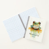  Cute Green Watercolor Tree Frog, custom  ノートブック (内部)