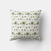 Cute Greenish Yellow Star Decorative Throw Pillow クッション (裏面)