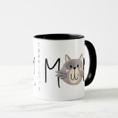 Cute Grey Cat's Mother Named Black Mothers Day マグカップ (正面右)