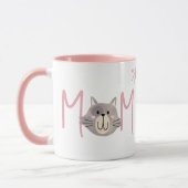 Cute Grey Cat's Mother Named Blush Mothers Day  マグカップ (左)