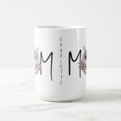 Cute Grey Cat's Mother Personalized Mothers Day  コーヒーマグカップ (中央)