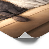 Cute Grey, White & Black Kittens Wall Art Poster ポスター (角)