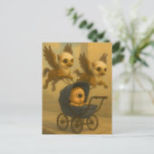 Cute Griffins & Baby Cyclops Mythology Fantasy Art ポストカード (スタンド正面)