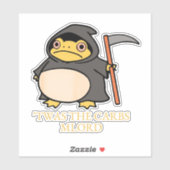 Cute Grim Reaper Frog – ’Twas the Carbs M’Lord シール (シート)
