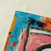 Cute Grim Reaper Pop Art Street Illustration ビーチタオル (インサイチュ)