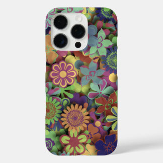 Cute Groovy Flowers Garden Vintage iPhone 16 Proケース