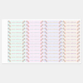 Cute Groovy Retro Colorful Custom Name Waterproof ラベル (シート)