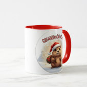 Cute Groundhog Claus Funny Groundhog Christmas マグカップ (正面右)