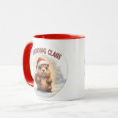 Cute Groundhog Claus Funny Groundhog Christmas マグカップ (正面左)