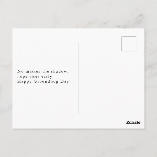 Cute Groundhog Illustration Classic Groundhog Day ポストカード (裏面)