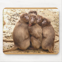 Cute Group of Monkeysマウスパッド