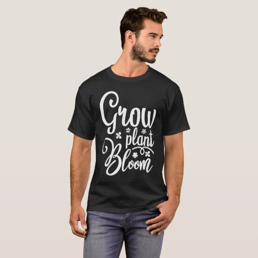 Cute Grow Plant Bloom Spring Blooming Nature Flowe Tシャツ (正面フル)