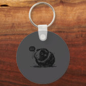 Cute Guinea G Wheek Wheek Sounds Guinea G Lover Fu キーホルダー (正面)