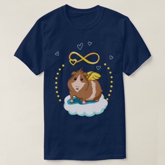 Cute guinea pig angel gift tシャツ (デザイン正面)