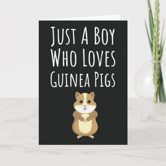 Cute Guinea Pig Cards For Baby Boys Kids Pet Lover カード (正面)