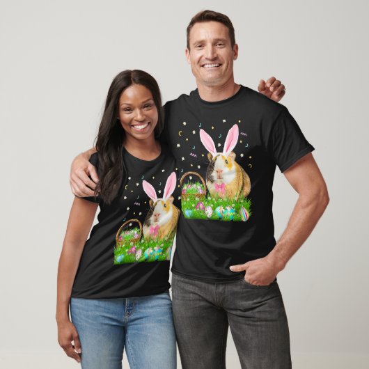Cute Guinea Pig Easter Day Bunny Egg  Mens Kids Tシャツ (ユニセックス)