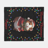 Cute Guinea Pig Fleece Blanket フリースブランケット (正面(横))