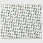 Cute Guinea Pig Merry Christmas! Add The Name Art ラッピングペーパー (フラット)