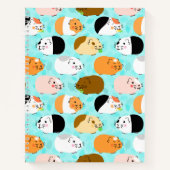 Cute Guinea Pig Pattern ノートブック (正面)
