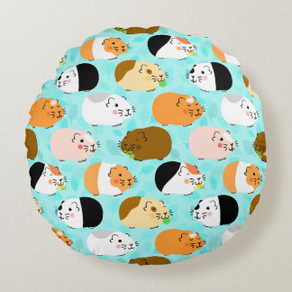 Cute Guinea Pig Pattern ラウンドクッション