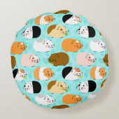 Cute Guinea Pig Pattern ラウンドクッション (裏面)